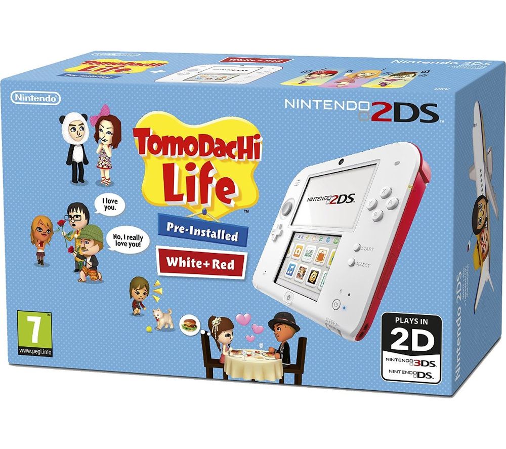 NINTENDO 2DS & Tomodachi Life - Red & White, Red