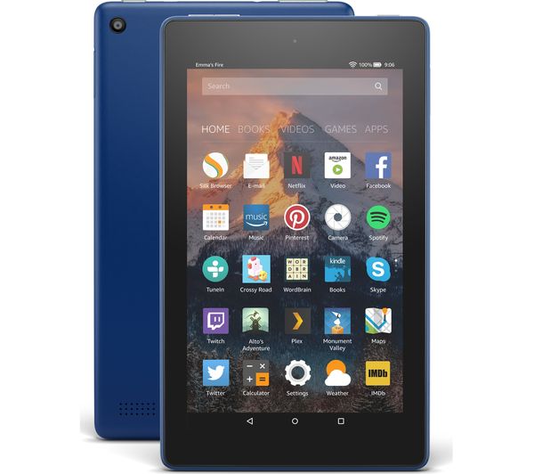 AMAZON Fire 7 Tablet with Alexa (2017) - 8 GB, Marine Blue, Blue