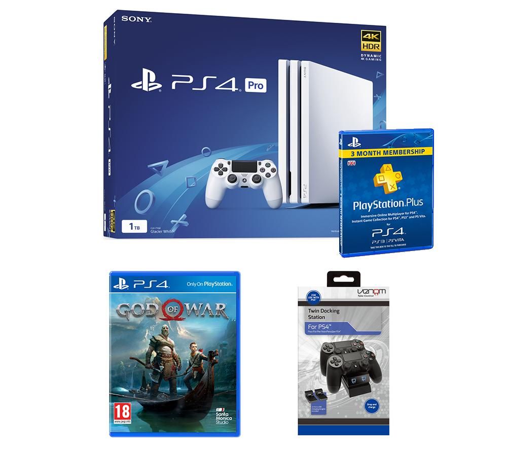 PlayStation 4 Pro, God Of War & Accessories Bundle, Red