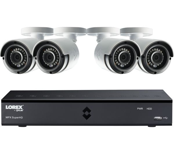 LOREX?LHA41082TC4P 8-Channel Full HD 1080p Home Security System - 2 TB, 4 Cameras