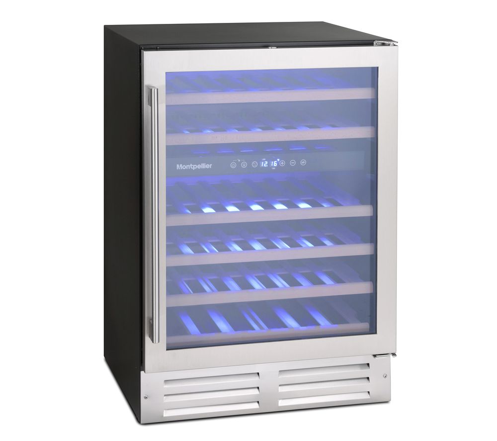 MONTPELLIER WS46SDX Wine Cooler - Stainless Steel, Stainless Steel