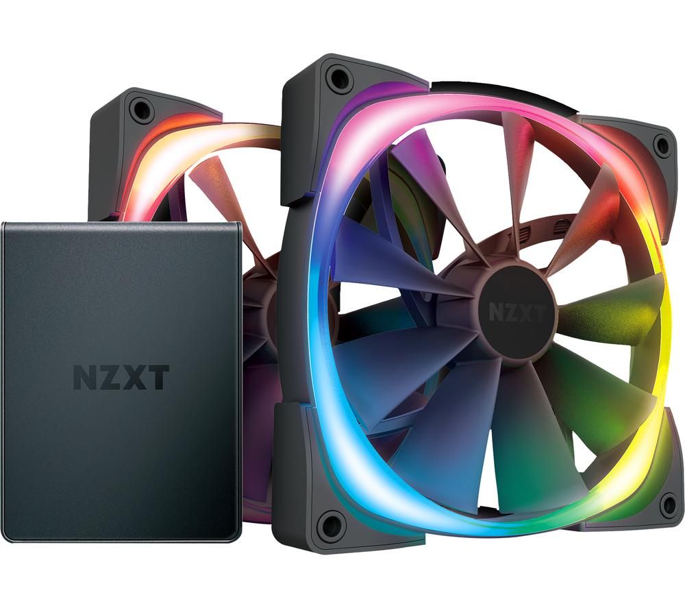 NZXT Aer RGB 2 Dual Fan Pack with HUE 2 Controller - 140 mm