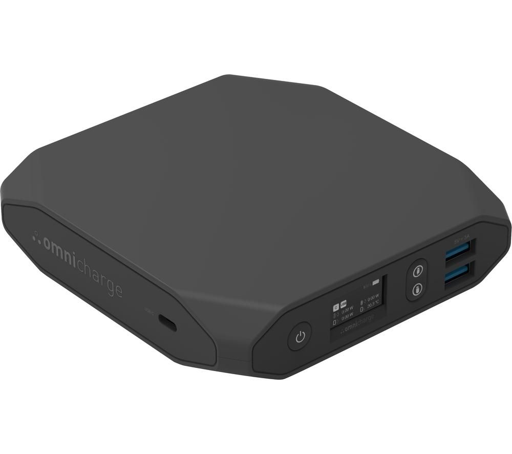 OMNICHARGE Omni 20 USB-C Portable Power Bank - Black, Black