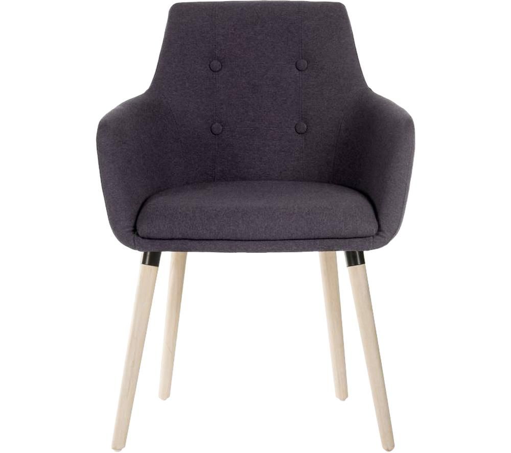 TEKNIK 4-Legged Fabric Reception Chair - Graphite, Graphite