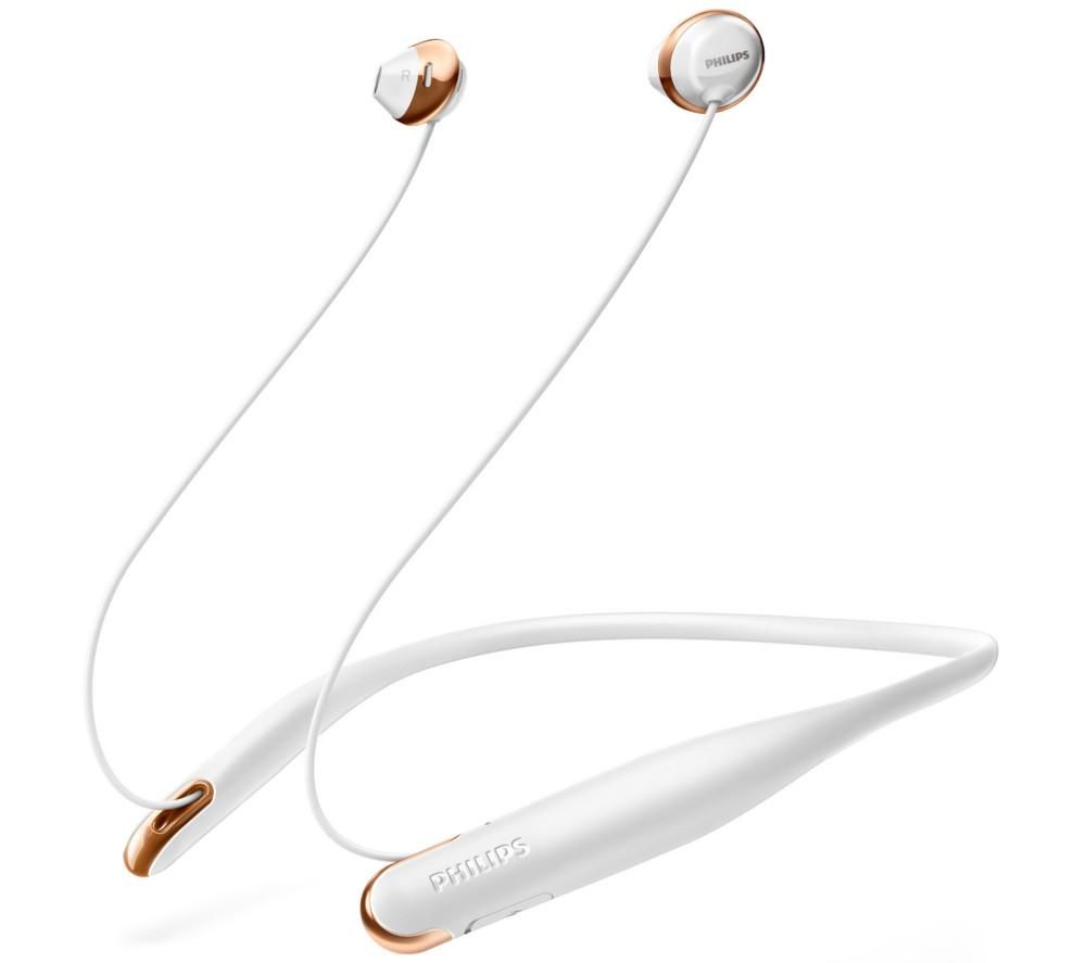 PHILIPS SHB4205WT Wireless Bluetooth Headphones - White, White