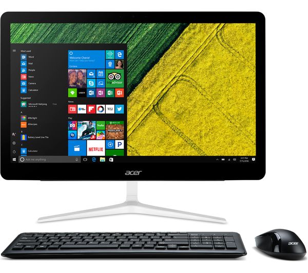 ACER Aspire Z24-880 23.8" Touchscreen All-in-One PC - Silver, Silver