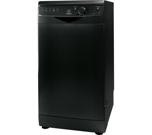 INDESIT DSR 15B1 K Slimline Dishwasher - Black, Black