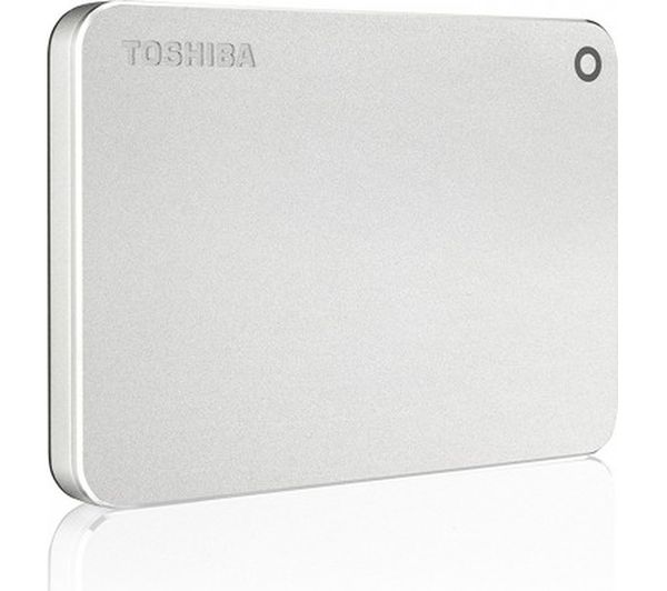 TOSHIBA Canvio Premium PC Portable Hard Drive - 2 TB, Silver, Silver