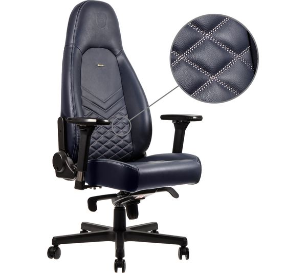 NOBLECHAIRS ICON Leather Gaming Chair - Blue, Blue