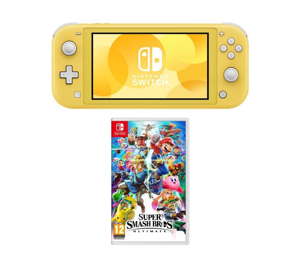 Nintendo Switch Lite & Super Smash Bros. Ultimate Bundle - Yellow, Yellow
