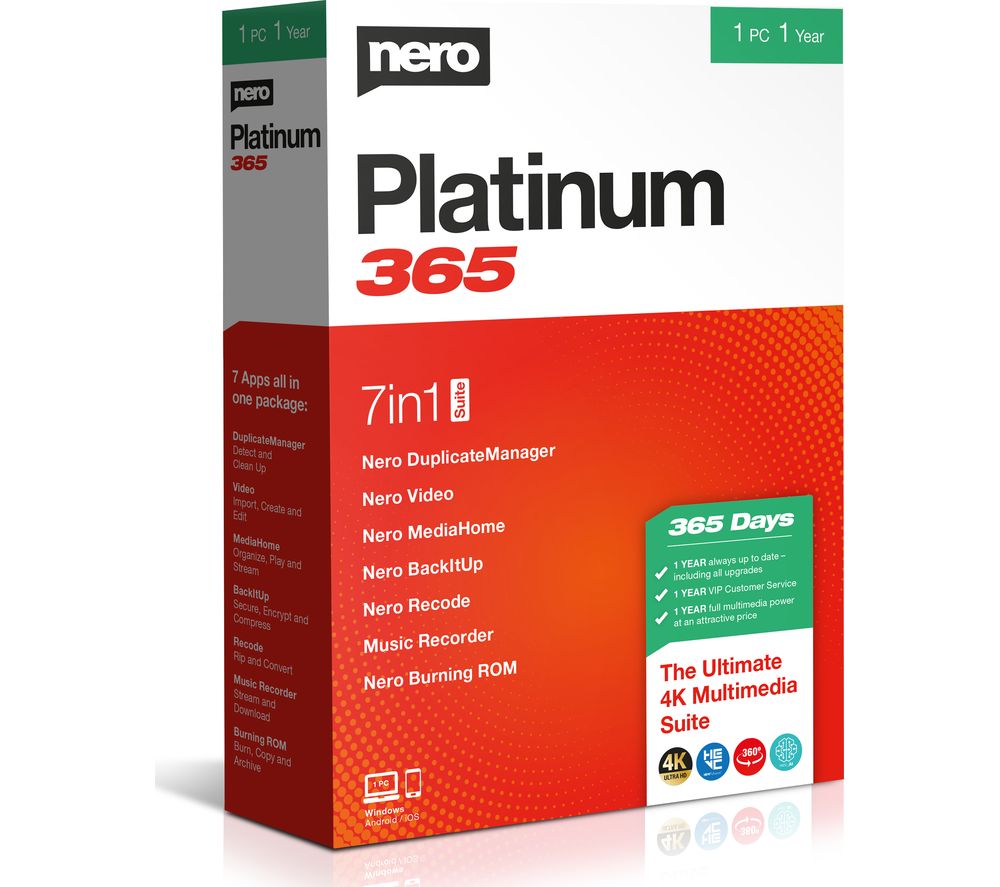 NERO Platinum 365 2020 - 1 year for 1 user