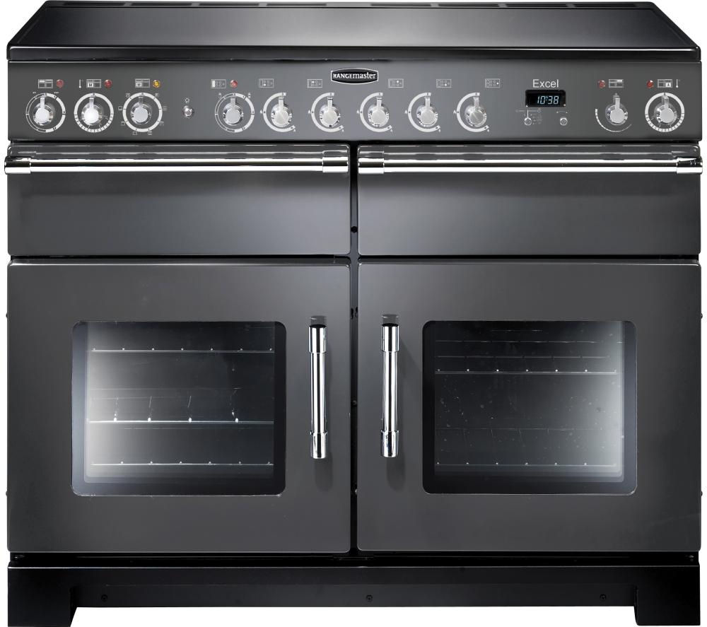 RANGEMASTER Excel 110 Electric Ceramic Range Cooker - Slate & Chrome