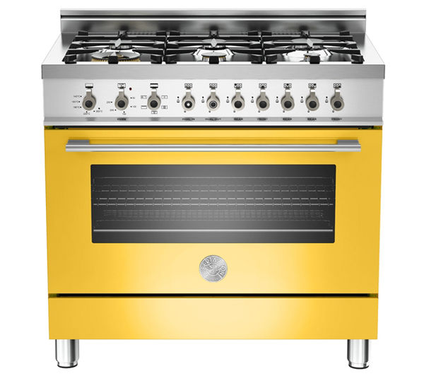 BERTAZZONI X906DUALGI Dual Fuel Cooker - Yellow, Yellow