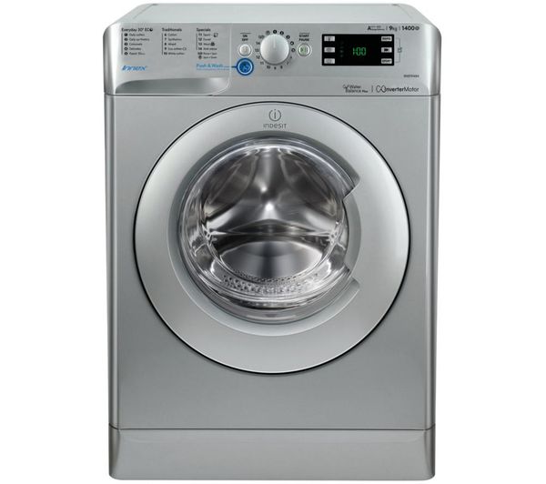 INDESIT Innex BWE 91484X S Washing Machine - Silver, Silver
