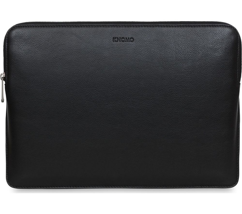 KNOMO Barbican 12" MacBook Leather Sleeve - Black, Black