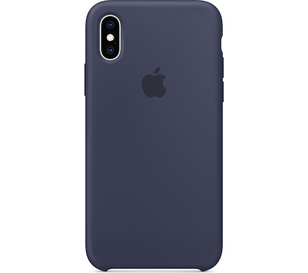 APPLE iPhone XS Silicone Case - Midnight Blue, Blue