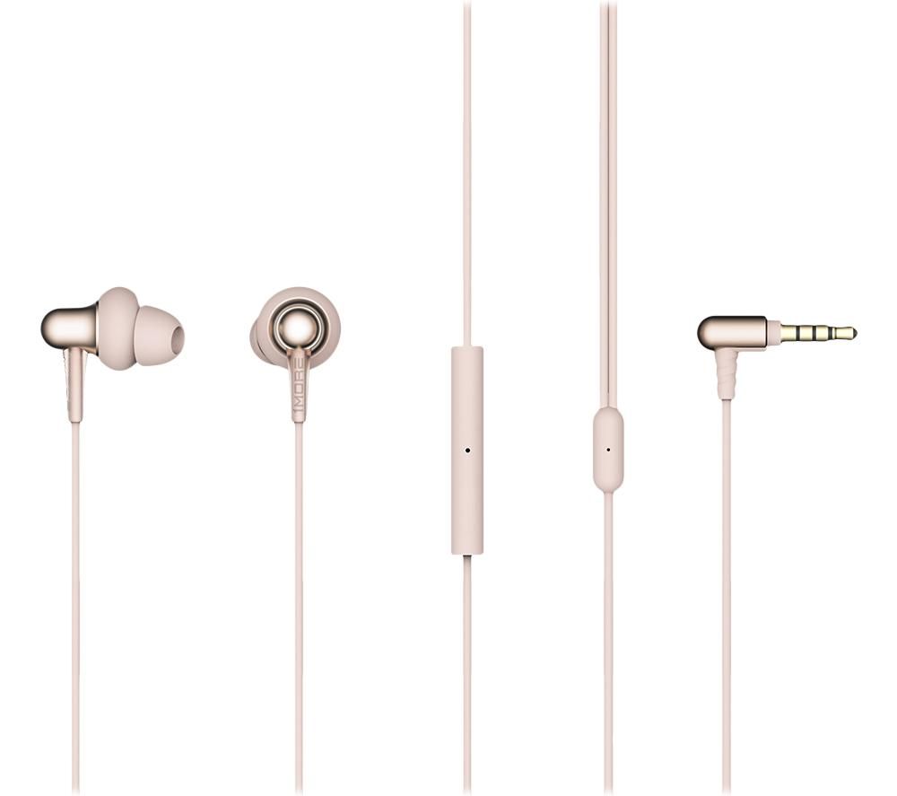 1MORE Stylish Dual-Dynamic E1025 Earphones - Platinum Gold, Gold