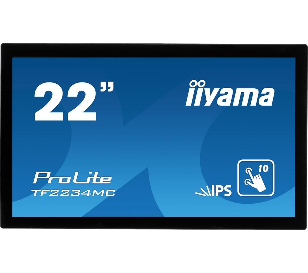 IIYAMA ProLite TF2234MC-B6AGB Full HD 22" IPS LCD Touchscreen Monitor - Black, Black