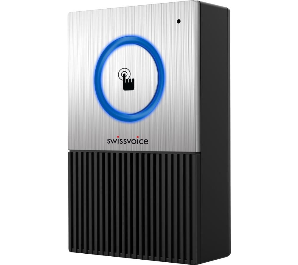 SWISSVOICE Xtra Wireless Doorbell, Silver/Grey,Black