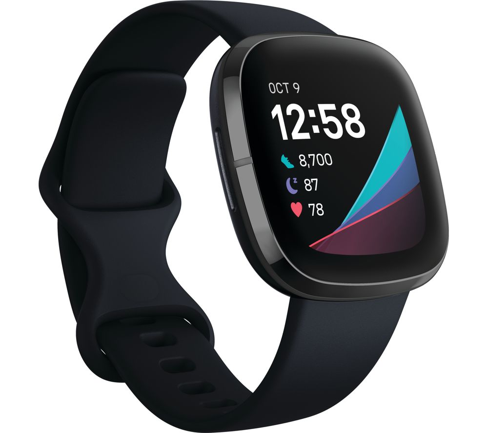 FITBIT Sense - Carbon & Graphite, Silver/Grey,Black