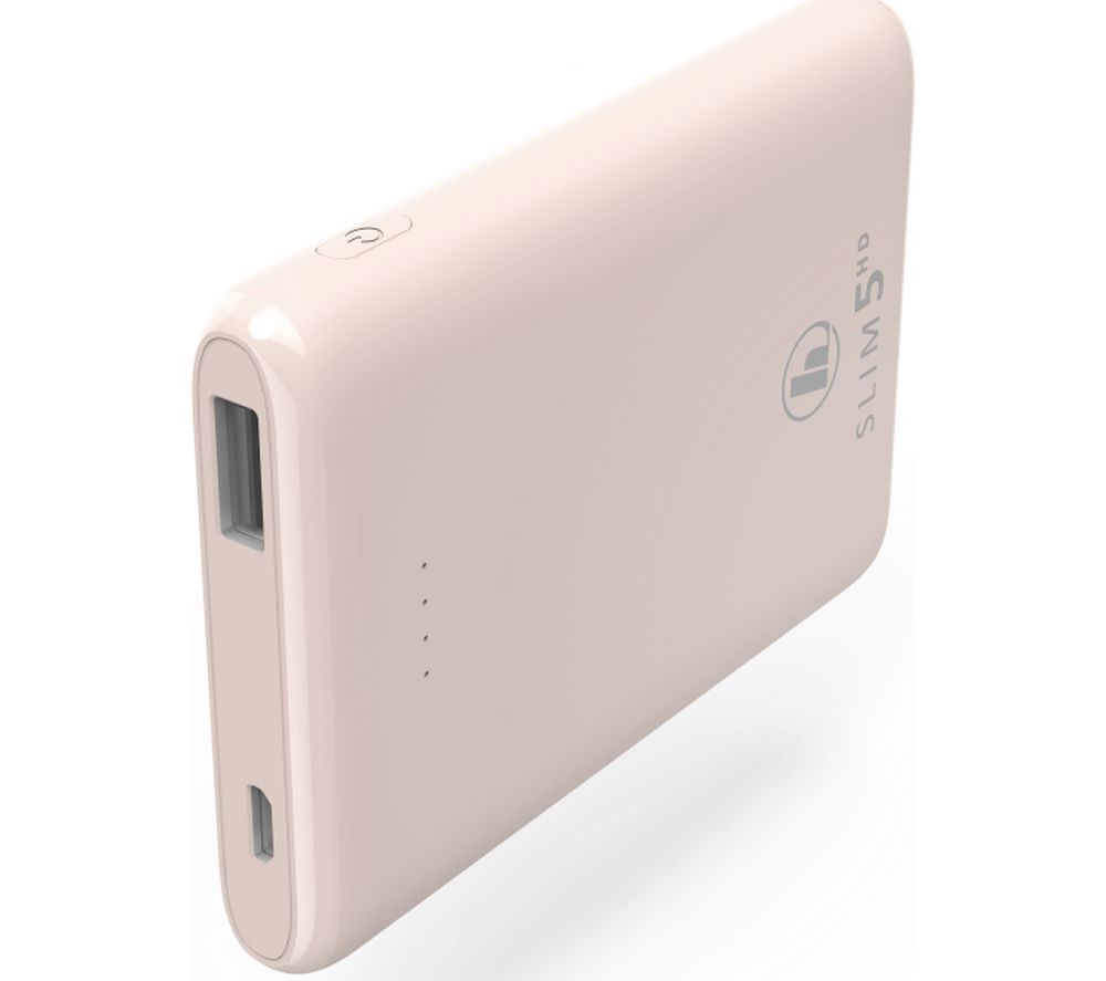 HAMA SLIM 5HD Portable Power Bank - Pale Pink, Pink