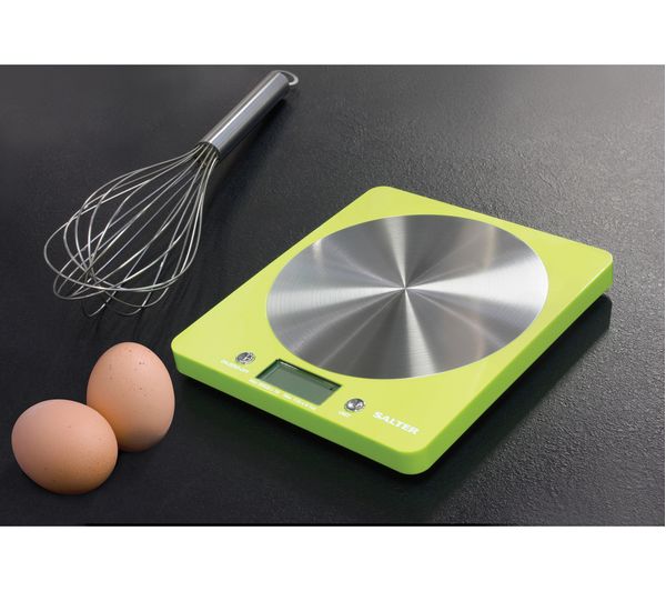 SALTER 1046 GNDR Colour Weigh Digital Kitchen Scales - Lime Green, Lime