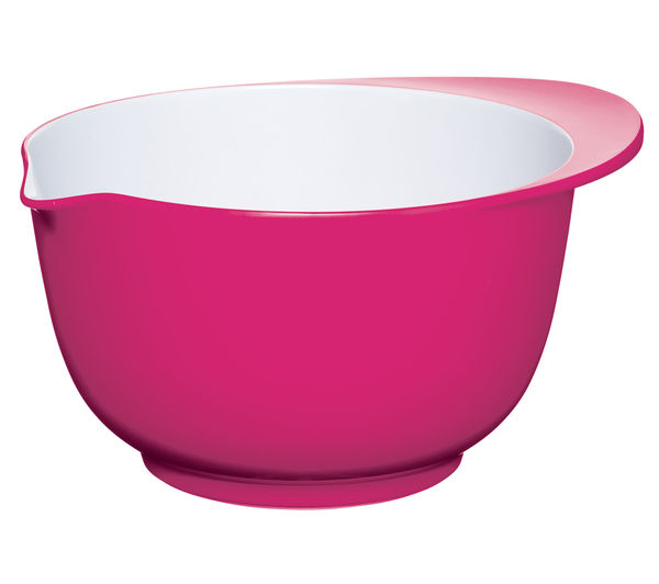 COLOURWORKS 22 cm Mixing Bowl - Pink & White, Pink
