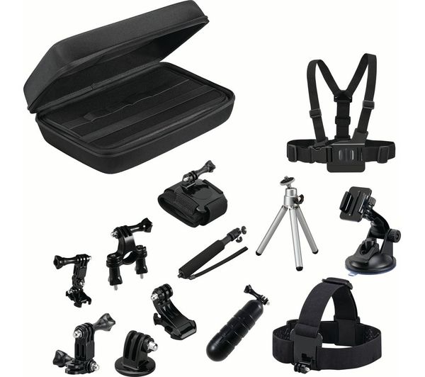 GOJI GAGOPRO15 GoPro Accessory Kit - Black, Black