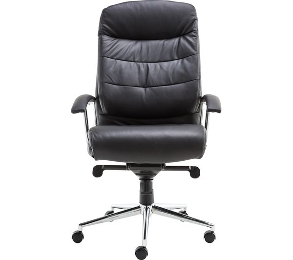 ALPHASON Empire AOC8218BLK Leather Tilting Executive Chair - Black, Black