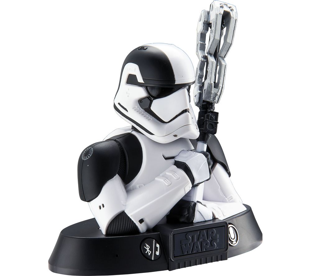 STAR WARS Storm Trooper Portable Bluetooth Wireless Speaker - Black & White, Black