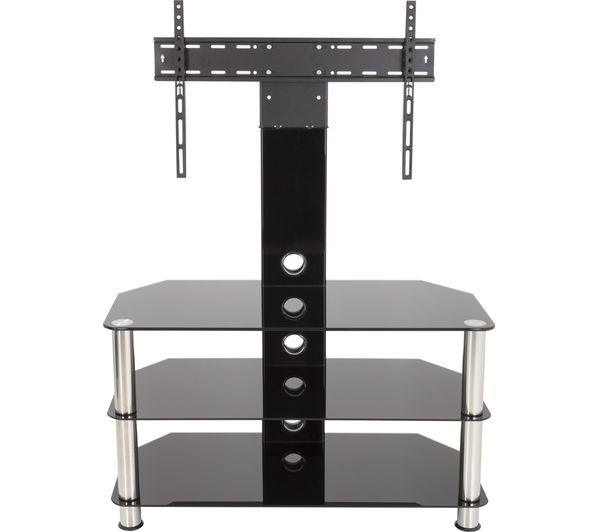 AVF SDCL900 900 mm TV Stand with Bracket - Black & Chrome, Black