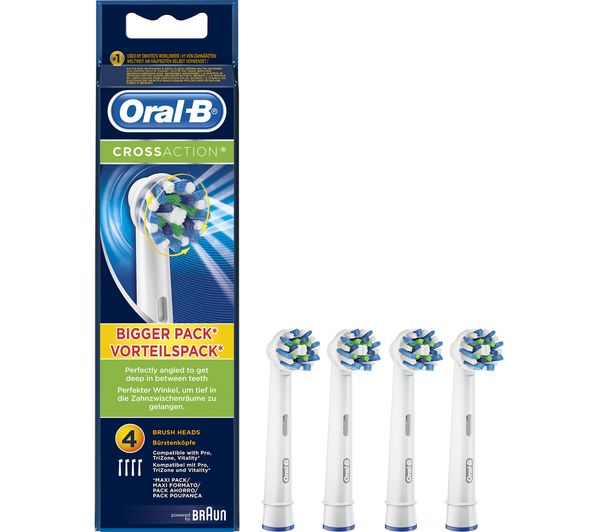 ORAL B Cross Action Brush Heads - Pack of 4
