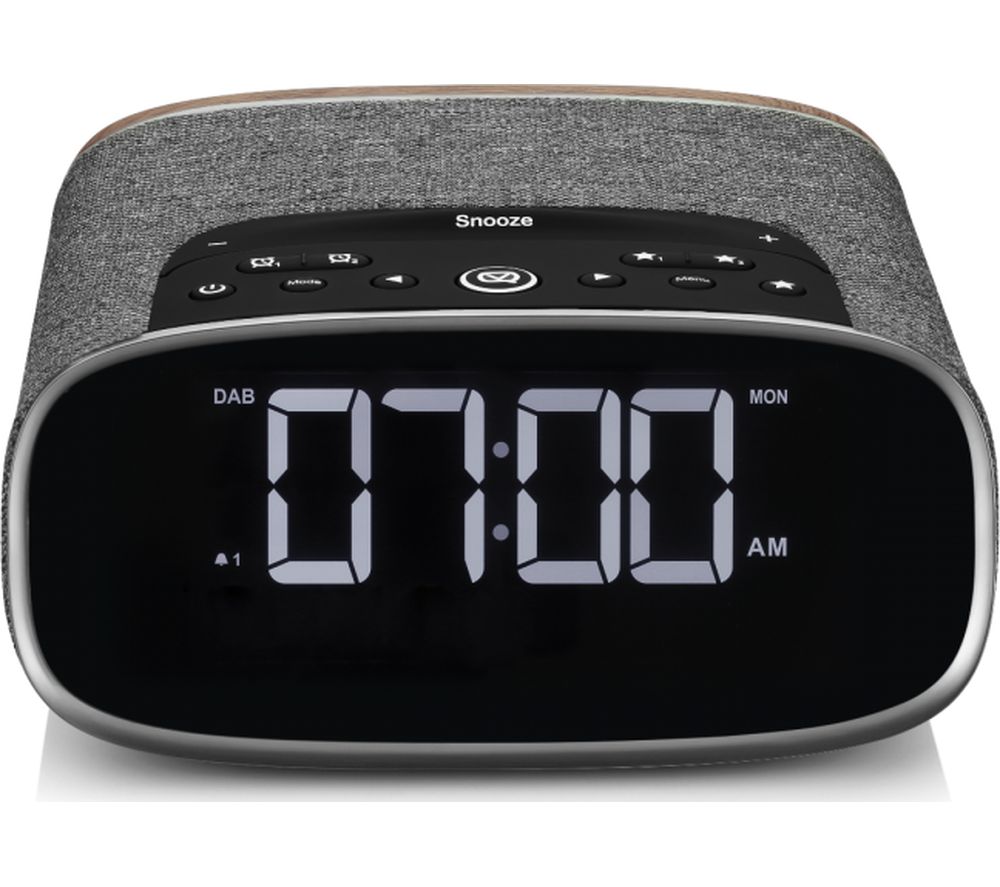 VQ Lark DAB Bluetooth Clock Radio - Walnut