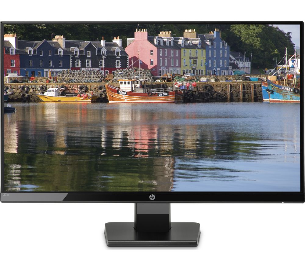 HP 27w Full HD 27" LCD Monitor - Black, Black