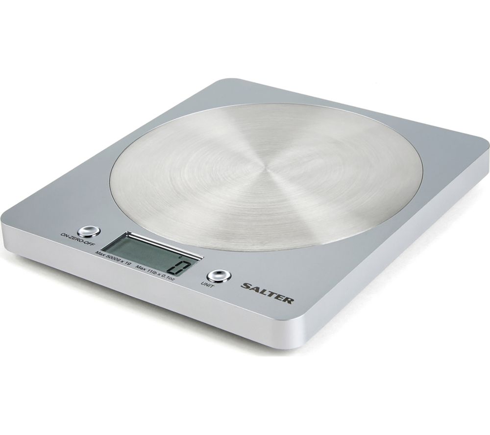 1036 SVSSDR Disc Digital Kitchen Scales - Silver, Silver