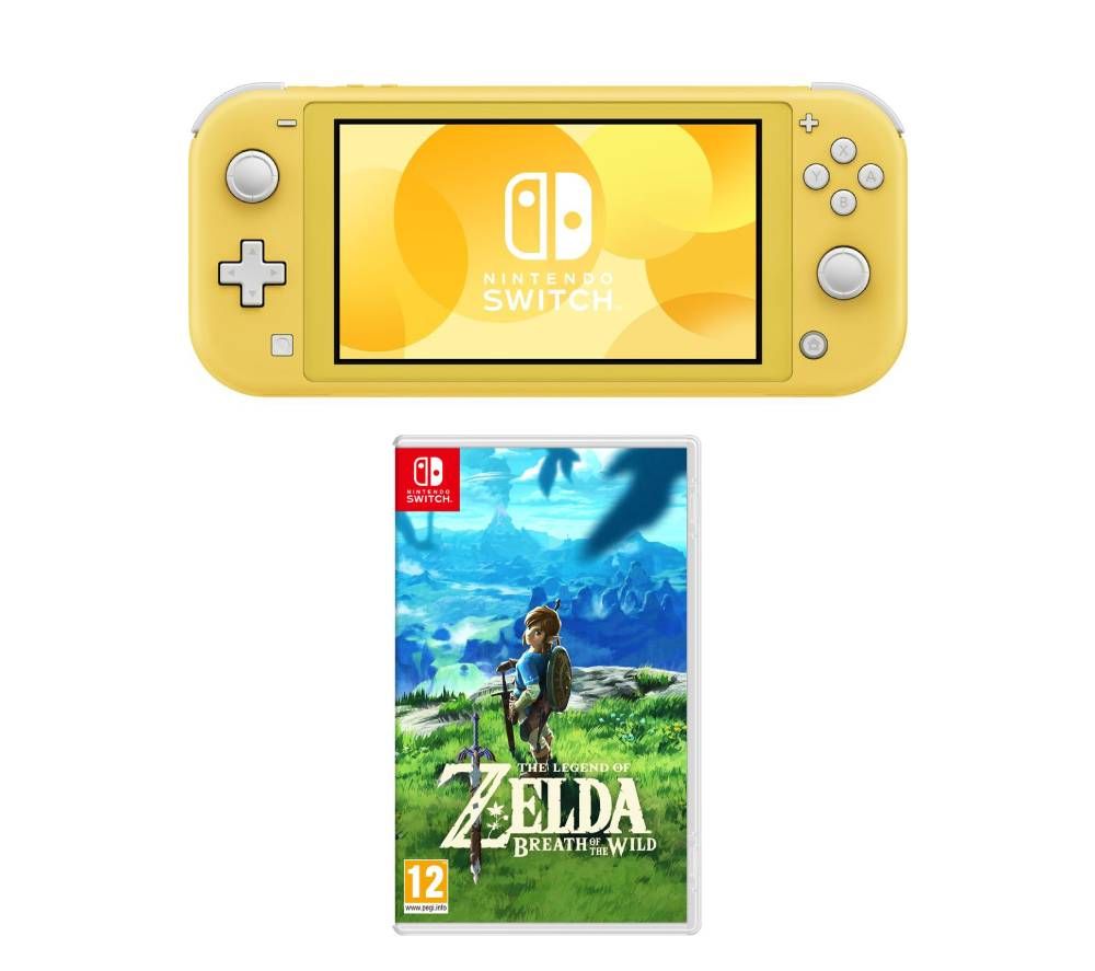 Nintendo Switch Lite & The Legend of Zelda Breath of the Wild Bundle - Yellow, Yellow