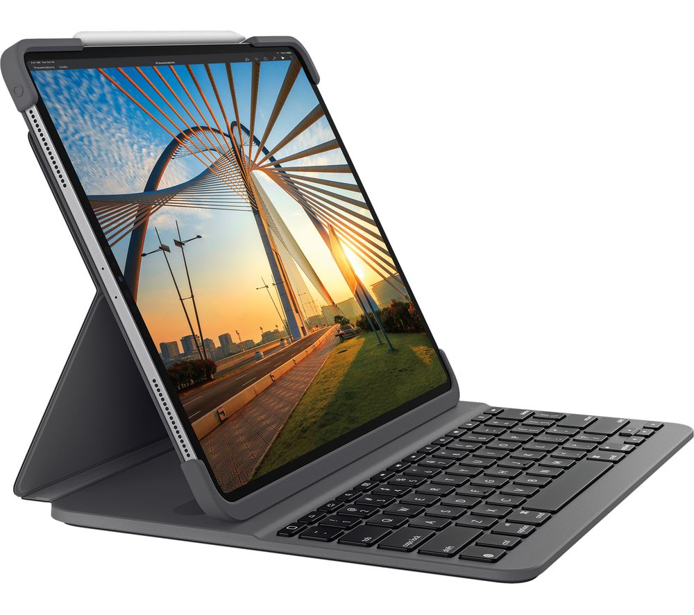 LOGITECH Slim iPad Pro 11" Keyboard Folio Case - Grey, Grey