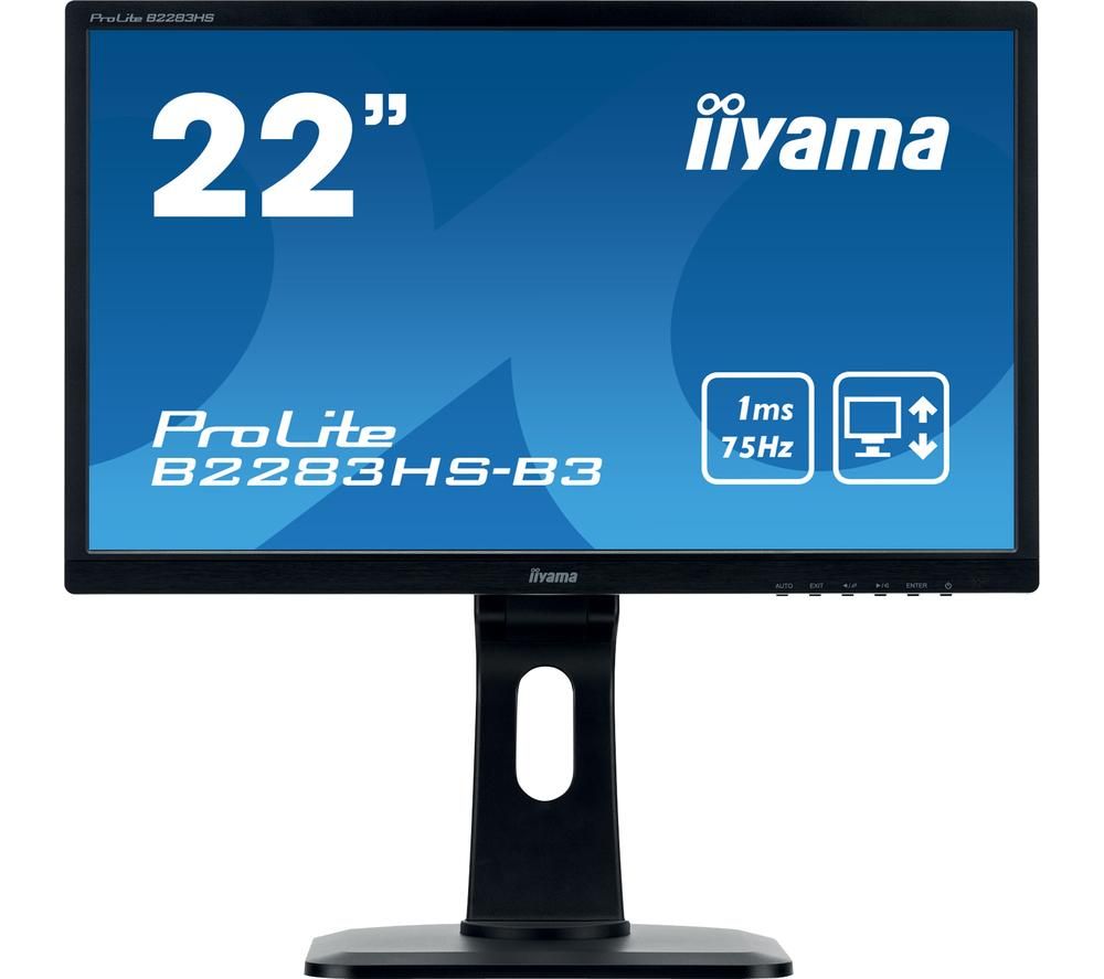 IIYAMA ProLite B2283HS-B3 Full HD 22" LCD Monitor - Black, Black
