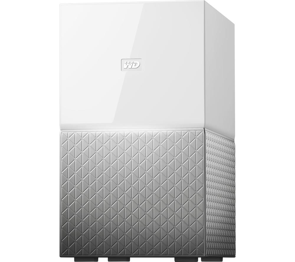 WD My Cloud Home Duo NAS Drive - 12 TB, White, White