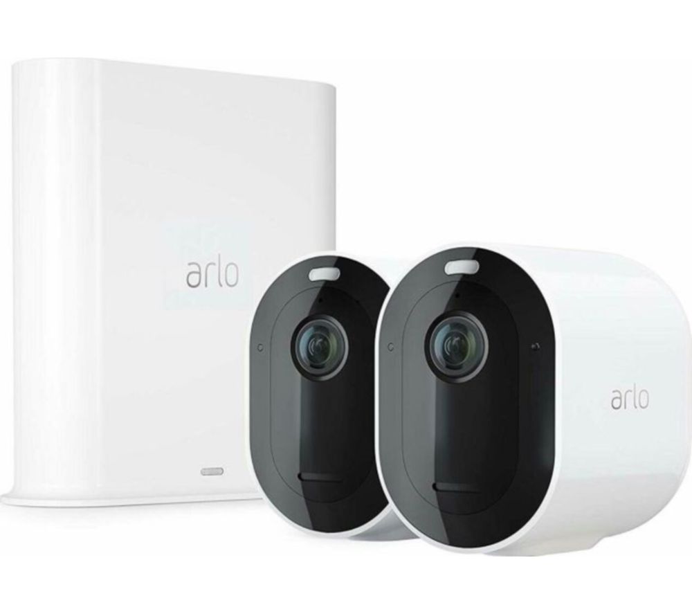 ARLO Pro 3 2K WiFi Security Camera System - 2 Cameras, White, White
