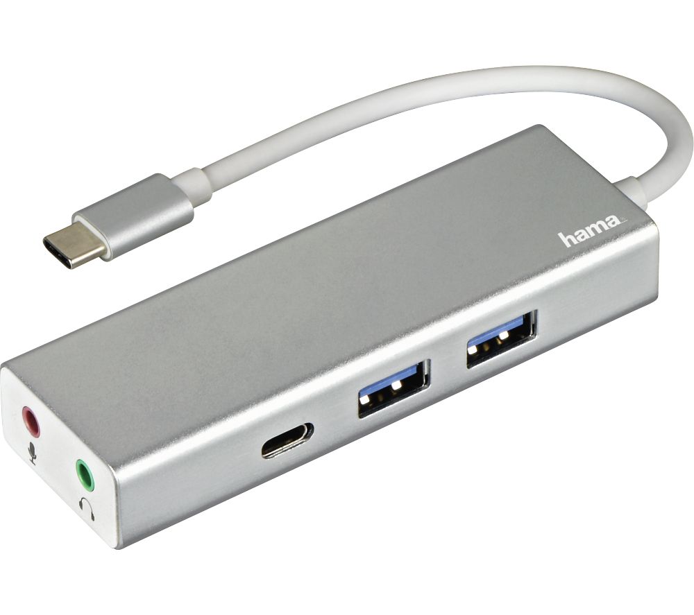 HAMA Aluminium USB-C 3-port Connection Hub