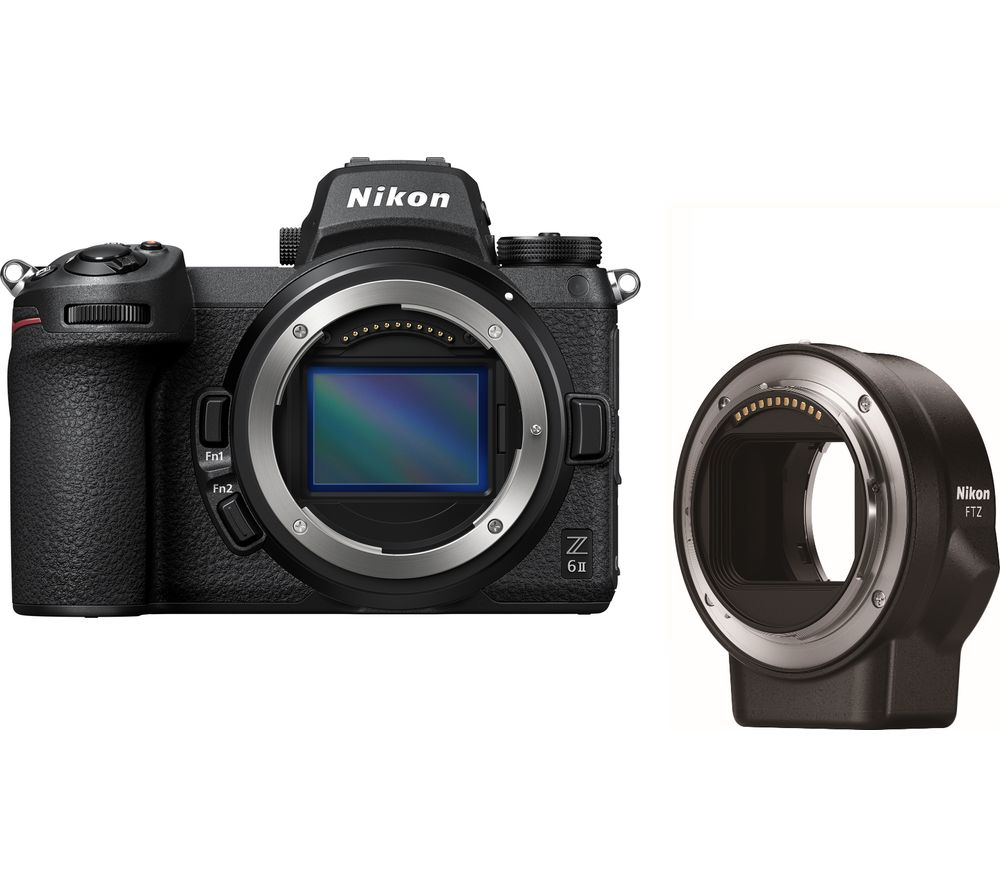 NIKON Z 6II Mirrorless Camera with FTZ Mount Adapter - Black, Black