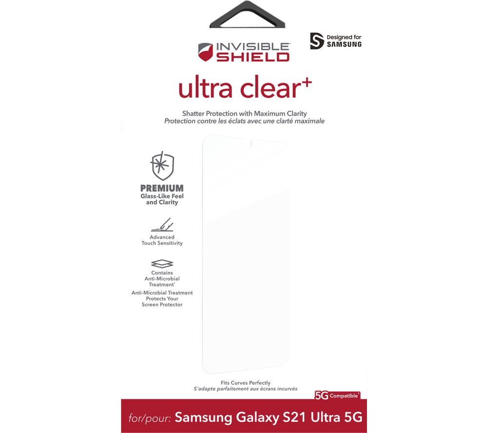 ZAGG InvisibleShield Ultra Clear Samsung S21 Ultra Screen Protector