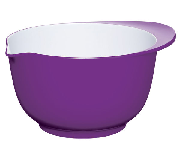 COLOURWORKS 22 cm Mixing Bowl - Purple & White, Purple