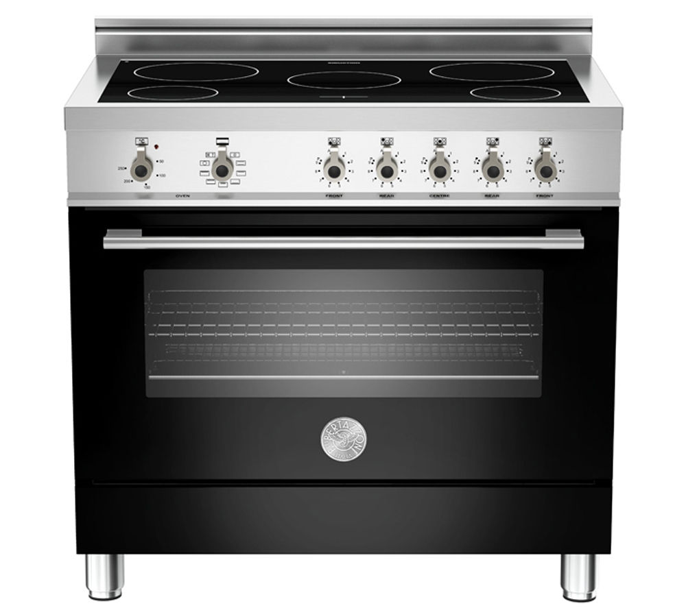 BERTAZZONI Professional 90 X90INDMFENE Electric Induction Range Cooker - Black, Black