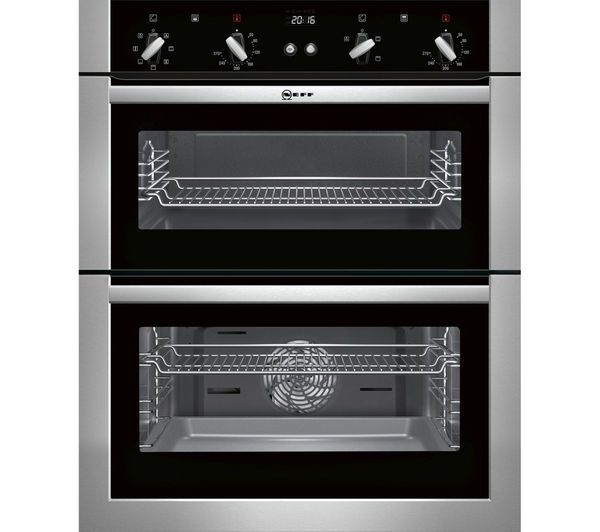 NEFF U17M42N5GB Electric Built-under Double Oven - Stainless Steel, Stainless Steel