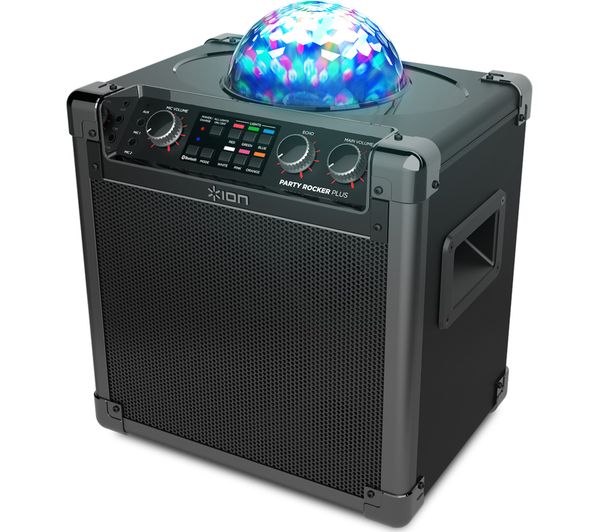 ION Party Rocker Plus Portable Bluetooth Wireless Speaker - Black, Black