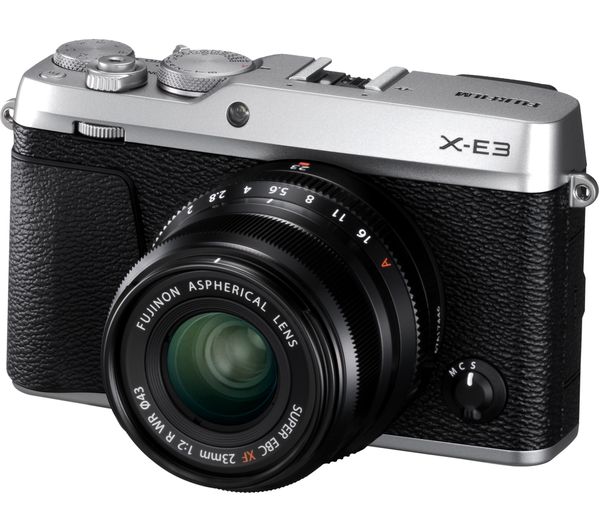 FUJIFILM X-E3 Mirrorless Camera with XF 23 mm f/2 Lens - Silver, Silver