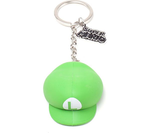 NINTENDO Luigi 3D Hat Rubber Keychain - Green, Green