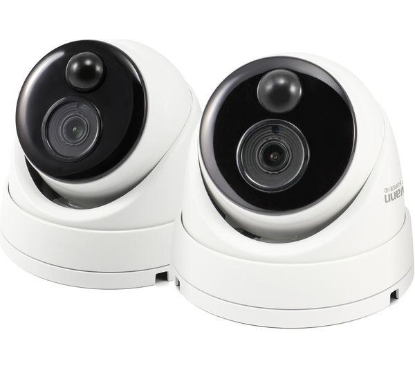 SWANN PRO-5MPMSD Thermal Sensing 1080p Full HD Dome Security Camera - Twin Pack, Snow